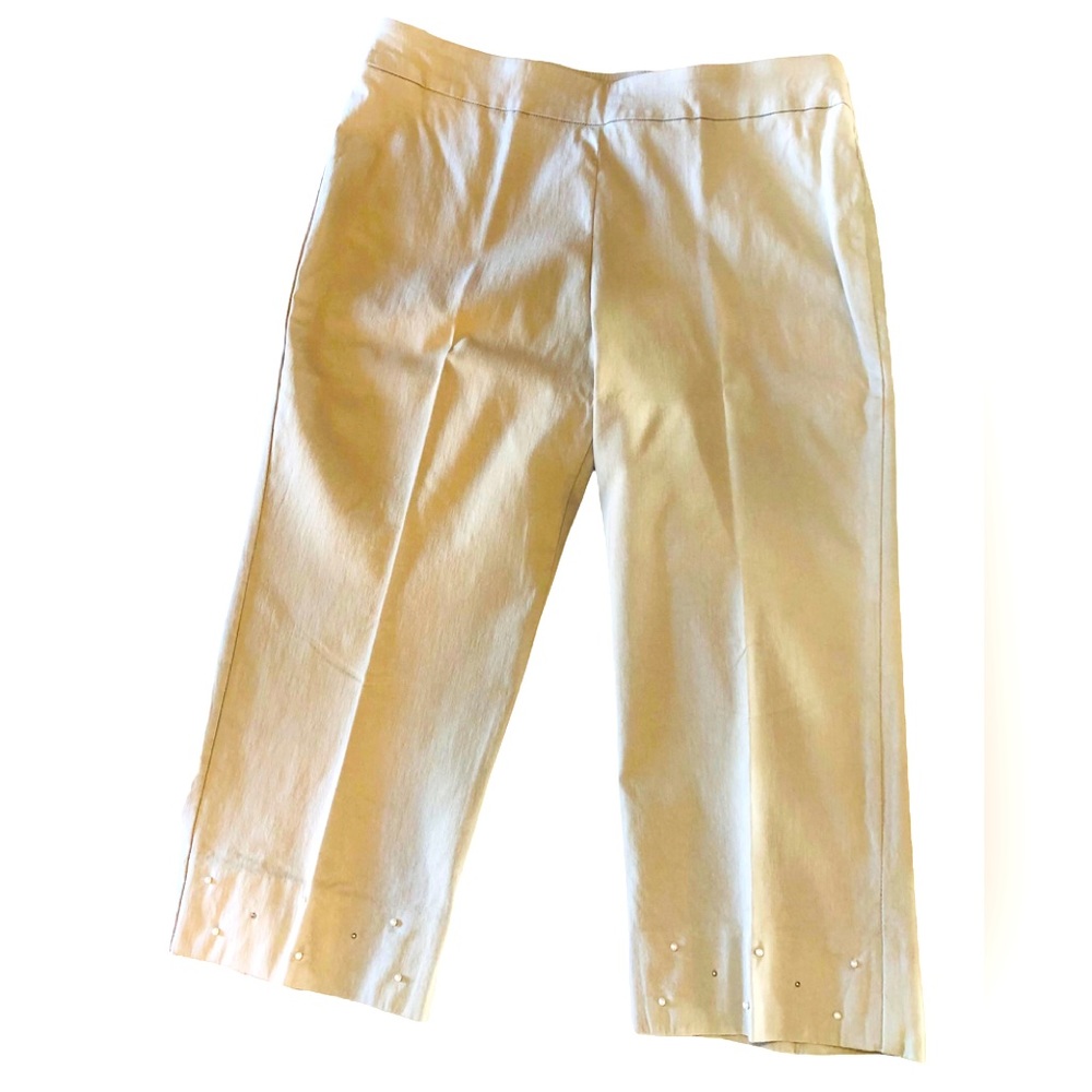Sz 14 Pearl Trimmed Crop Pants - Picture 3 of 8